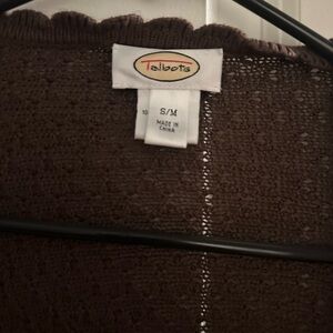 Talbots Chocolate Brown Knit Top